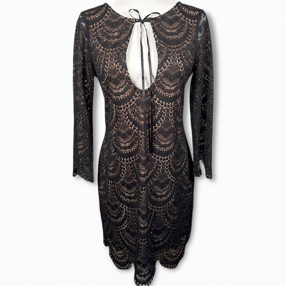 For Love & Lemons Rosalita Black Lace Keyhole Mini Dress Date Night Party M